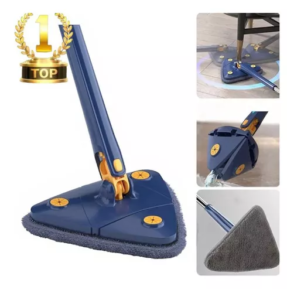 Esfregão Triangular Rodo Limpador Giratório