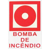 Placa de Sinalização de Emergência Fotoluminescente - Comando Manual de Bomba de Incêndio - E3