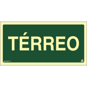 Placa Fotoluminescente - Andar Térreo - S17 T