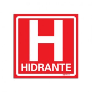 Placa de Sinalização Fotoluminescente - Hidrante "H" - E8a
