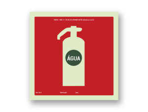 Placa de Sinalização Fotoluminescente – Extintor de Incêndio Água – E5
