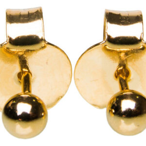 Brinco Bolinha Folheado A Ouro - Manuela Beatriz